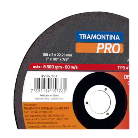 Disco de Corte para Aço 7'' 45102/007 TRAMONTINA PRO-242b10a7-9977-44a6-a948-d21b8a10d09a