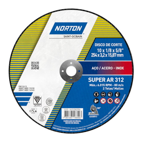 Disco de Corte para Aço Carbono ou Inox 10