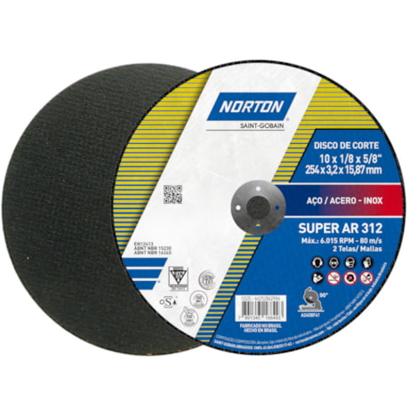 Disco de Corte para Aço Carbono ou Inox 10