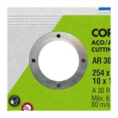 Disco de Corte para Aço e Inox 10" 3,2mm 3/4" AR 302 CLASSIC NORTON