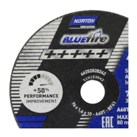 Disco de Corte para Aço Inox 3'' X 1.6mm X 10mm BLUE FIRE NORTON-02be86ea-1ad8-4f00-8a54-68ff0c303ecc