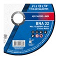 Disco de Corte para Aço Inox 4.1/2" 3,0mm 7/8" BNA 32 NORTON