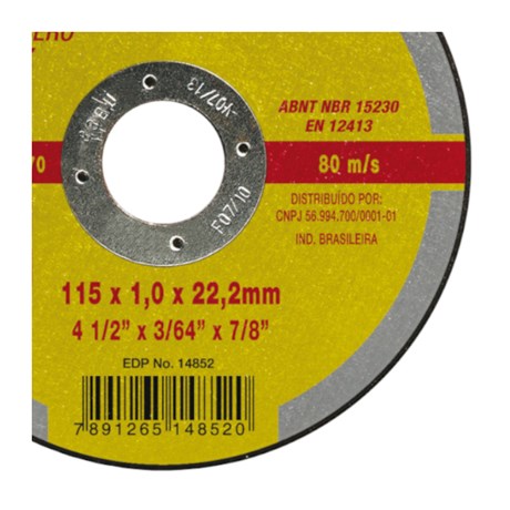 Disco Corte Metal 4 1/2 115x1.6mm Inox Standard, Bosch 2608603170