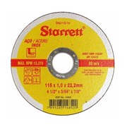 Disco de Corte para Aço Inox 4.1/2" DAC115-24X STARRETT