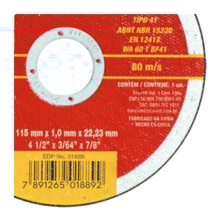 Disco de Corte para Aço Inox 7'' DAC180-24X STARRETT-a03396d1-799e-4e7c-87aa-4facc4caf96d