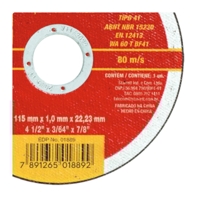 Disco de Corte para Aço Inox 7'' DAC180-24X STARRETT-69749450-c239-4c42-be41-4865d6c8fda1