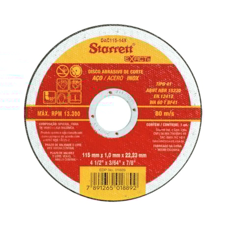 Disco de Corte para Aço Inox 7'' DAC180-24X STARRETT-077b689b-6079-49ba-90a7-348afaf9edfc