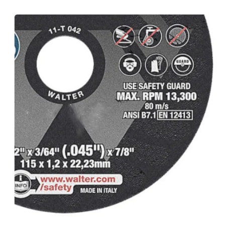 Disco de Corte para Aço Inox 7'' x 1/16'' x 7/8'' ZIPCUT WALTER ABRASIVOS-d7b35d88-94ab-4e37-8274-c1baf86fef3b