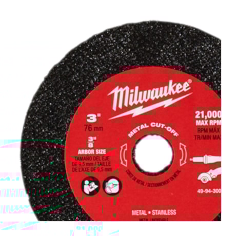 Disco de Corte para Ferro 3'' 0.04mm 3/8'' 3 Peças 49-94-3000 MILWAUKEE-06d5c1b8-8add-4593-91ad-5a11642aacfd