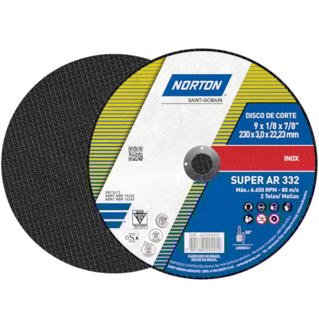 Disco de Corte para Inox 9