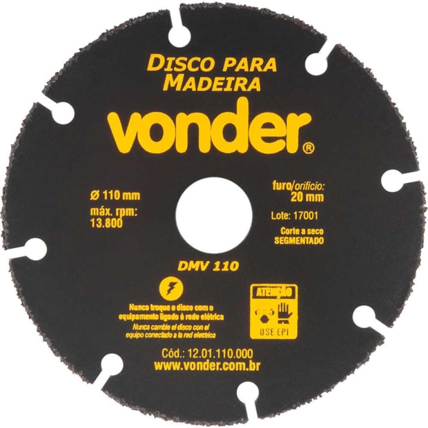 Disco de Corte para Madeira 110mmX20mm DMV110 1201110000 VONDER-758bd174-b516-4df4-89e7-b19b434b211c