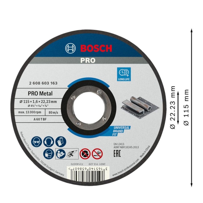 Disco de corte PRO Metal 4.1/2