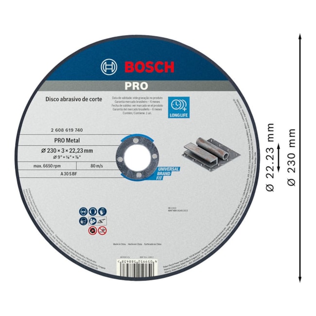 Disco de Corte PRO Metal 9