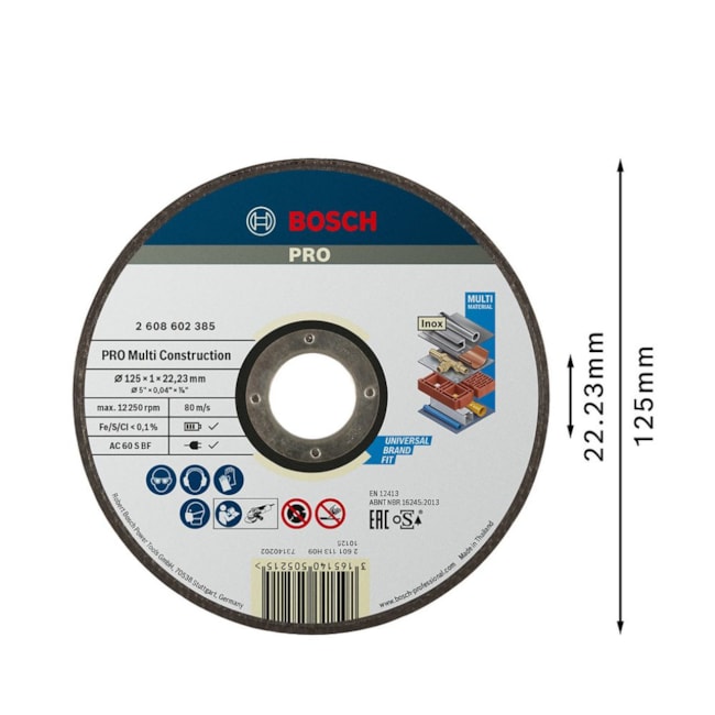 Disco de corte PRO Multi Construction 5