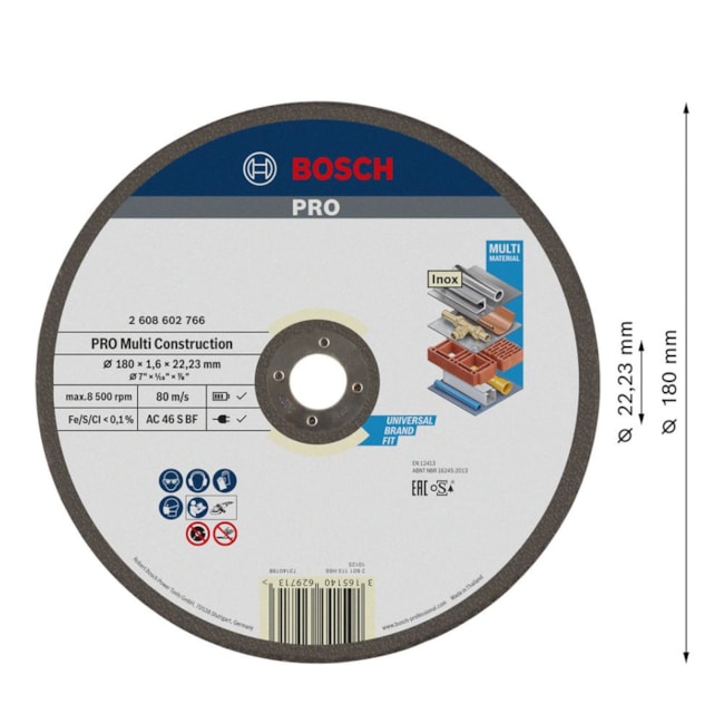 Disco de Corte PRO Multi Construction 7