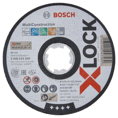 Disco de Corte PRO Multi Construction X-Lock 4.1/2