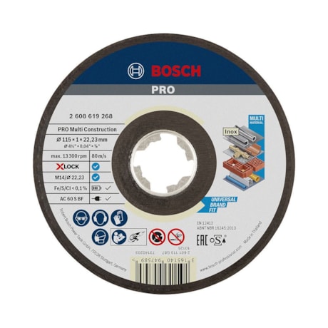 Disco de Corte PRO Multi Construction X-Lock 4.1/2