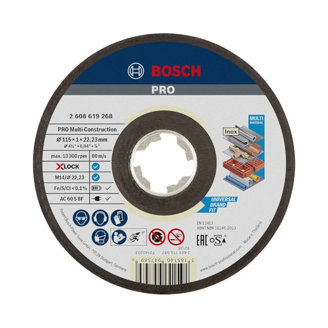 Disco de Corte PRO Multi Construction X-Lock 4.1/2