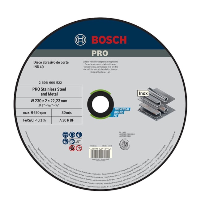 Disco de Corte PRO Stainless Steel  9