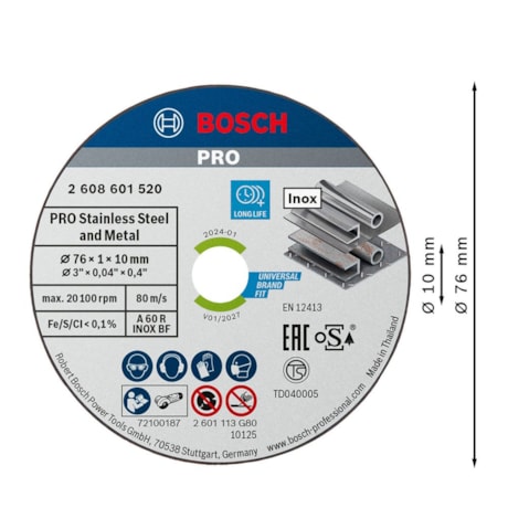Disco de Corte PRO Stainless Steel and Metal 3