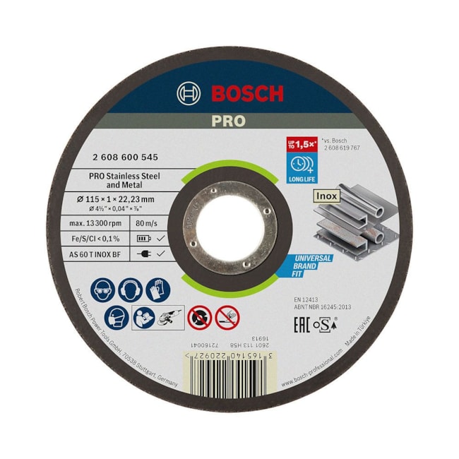 Disco de Corte PRO Stainless Steel and Metal 4.1/2