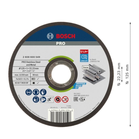 Disco de Corte PRO Stainless Steel and Metal 5