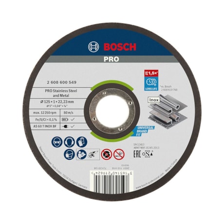 Disco de Corte PRO Stainless Steel and Metal 5