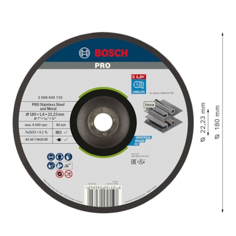 Disco de Corte PRO Stainless Steel and Metal 7