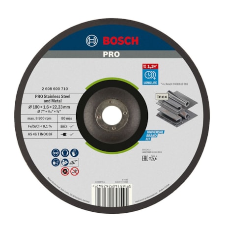 Disco de Corte PRO Stainless Steel and Metal 7