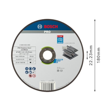 Disco de Corte PRO Stainless Steel and Metal 7