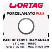 Disco de Corte Turbo Plus Diamantado para Porcelanato 110mm 61314 CORTAG
