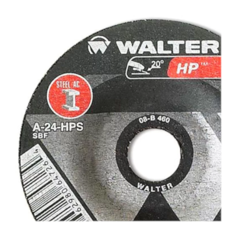 Disco de Desbaste 4.1/2'' X 1/4'' X 7/8'' HP 08B460 WALTER-62d3c058-eac1-4399-ac80-a5894e89dafc