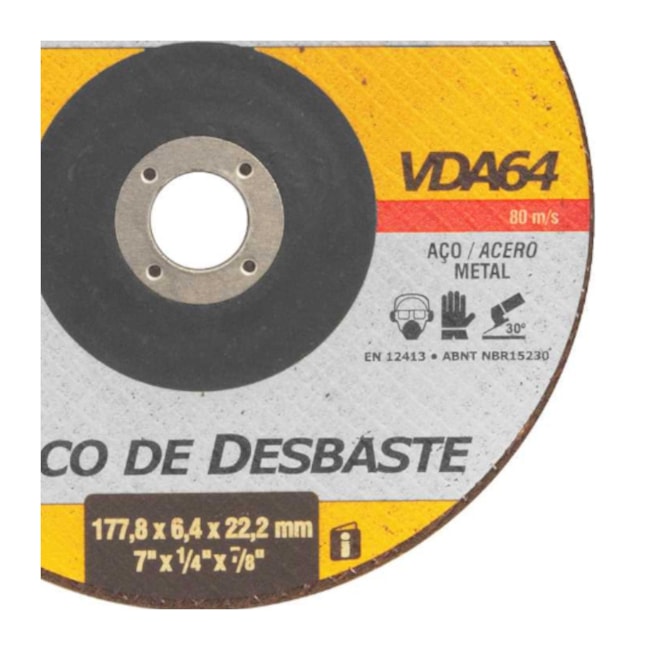 Disco de Desbaste 7'' 1/4'' 7/8'' 1206640700 VONDER-6868a1e3-68a4-46c5-b508-e42d0b7e144c