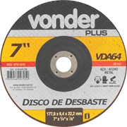 Disco de Desbaste 7'' 1/4'' 7/8'' 1206640700 VONDER