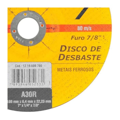 Disco de Desbaste 7'' 1/4'' 7/8'' 1219600700 VONDER-0f80980c-ab19-4910-93a9-c610826ecf63