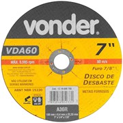 Disco de Desbaste 7'' 1/4'' 7/8'' 1219600700 VONDER
