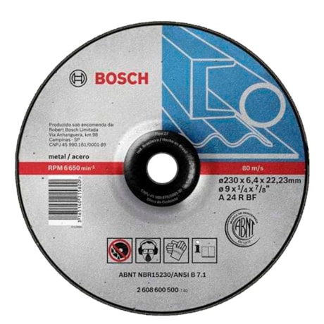 Disco de Desbaste BOSCH PRO Metal para Ferro 9