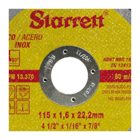 Disco de Desbaste para Ferro 4.1/2 DAD115-54X STARRETT-bf1a8e89-8b9f-417f-9102-f12a99e09527