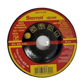 Disco de Desbaste para Ferro 4.1/2 DAD115-54X STARRETT
