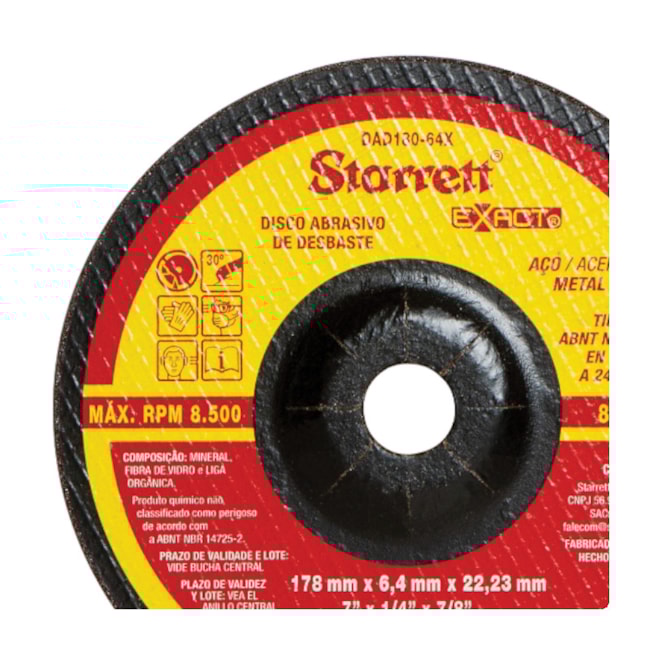 Disco de Desbaste para Ferro 4.1/2'' DAD115-64X STARRETT-46810264-f50a-446c-9bec-4ba4a7d93f7e