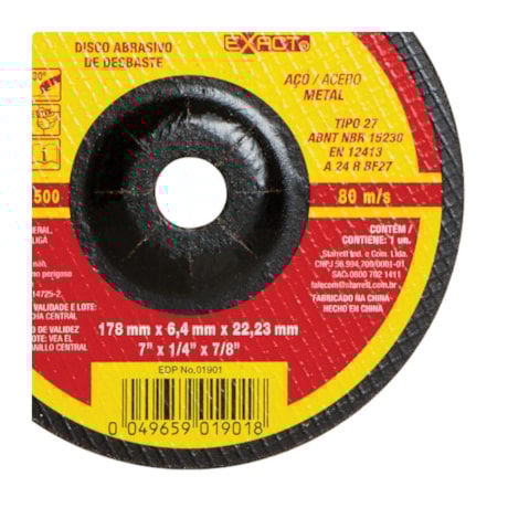 Disco de Desbaste para Ferro 4.1/2'' DAD115-64X STARRETT-c187cd35-08ac-4a24-ac84-31b4ead54d80