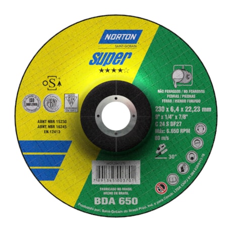 Disco de Desbaste para Ferro e Metal 9