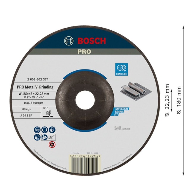 Disco de Desbaste PRO Metal V-Grinding 7