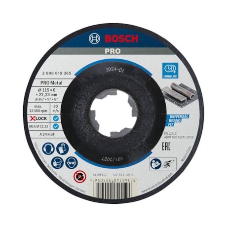 Disco de Desbaste PRO Metal X-Lock 4.1/2