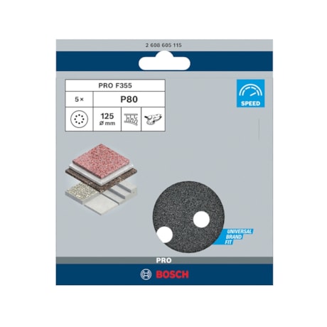 Disco de Lixa BOSCH PRO F355 para Concreto 5