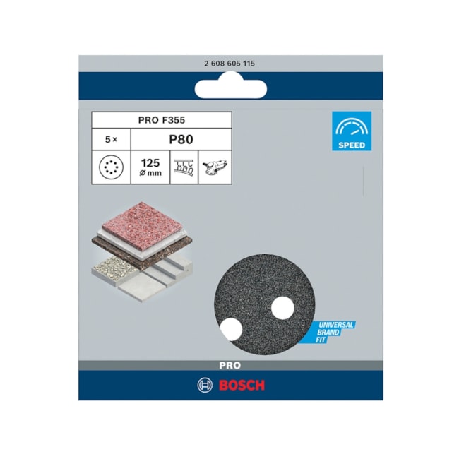 Disco de Lixa BOSCH PRO F355 para Concreto 5