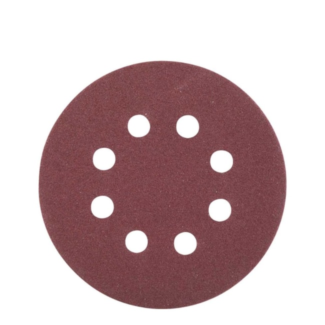 Disco de Lixa com Costado em Pluma 125mm Grão 100 8 Furos com 10 Peças 1258355100 VONDER-60e3e088-3fc6-4846-91a5-c0f3a8dc90e6