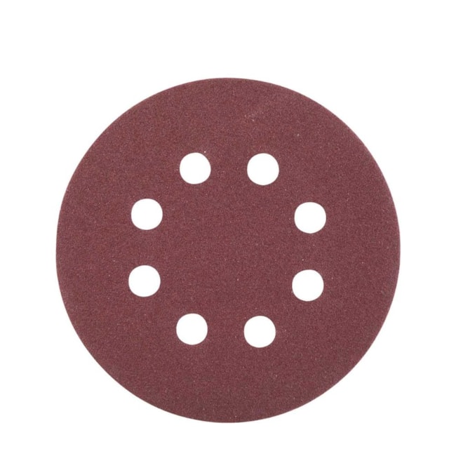 Disco de Lixa com Costado em Pluma 125mm Grão 100 8 Furos com 10 Peças 1258355100 VONDER-f573dc74-b997-46f9-b6ff-c439d7a40fa1