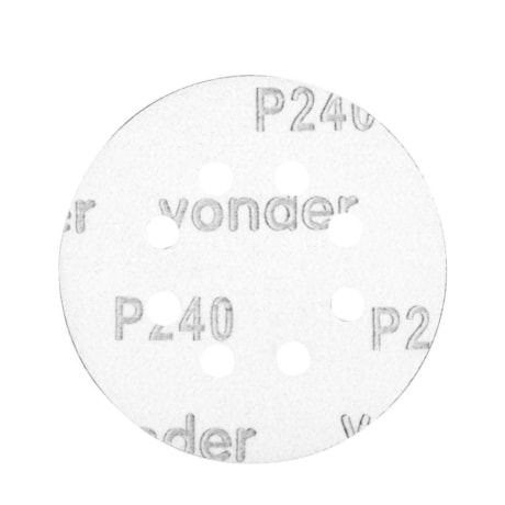Disco de Lixa com Costado Pluma 125mm Grão 240 8 Furos com 10 Peças 12.58.355.240 VONDER-aa808306-c764-41be-b431-73a7fb30e584