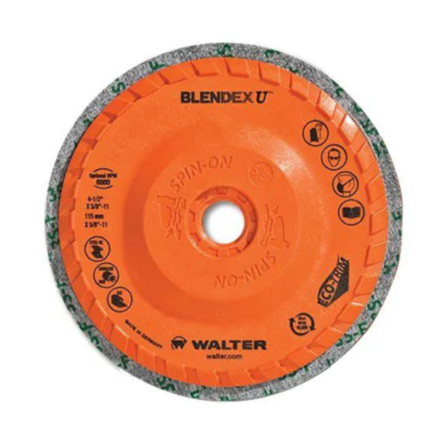Disco de Lixa Inox 4/1/2'' M14 BLENDEX U CUP WALTER ABRASIVOS-08b8393e-5e51-460d-973d-bedd7f842430